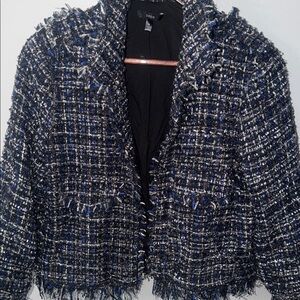 DREW Blue Tweed Women's Blazer